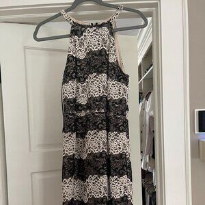 Kensie cocktail dress - black and white, fitted size M